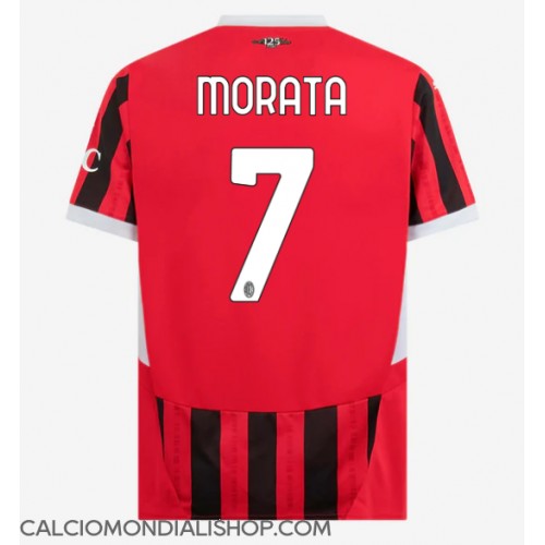 Maglie da calcio AC Milan Alvaro Morata #7 Prima Maglia 2024-25 Manica Corta